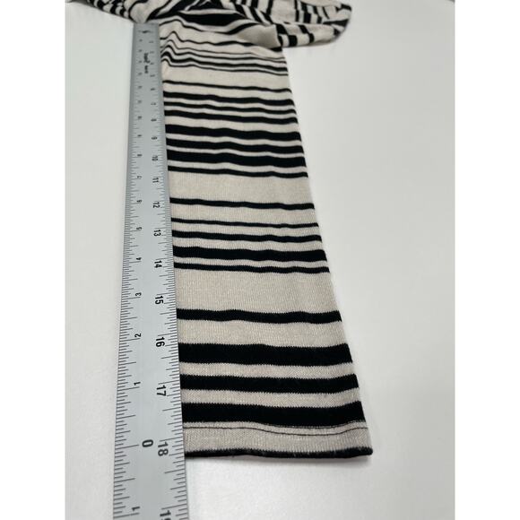 Apt 9 Striped Long Sleeve Crew Neck Layered Tunic Blouse Black Light Grey Size L - Picture 10 of 10